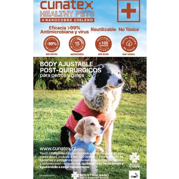 Hot Cunatex Body Azul Con Nanocobre Para Perros