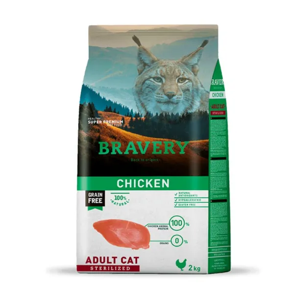 Hot Bravery Cat Chicken Adult Sterilized Alimento Para Gato