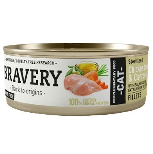 Clearance Bravery Pollo Y Zanahoria Alimento H Medo Para Gatos
