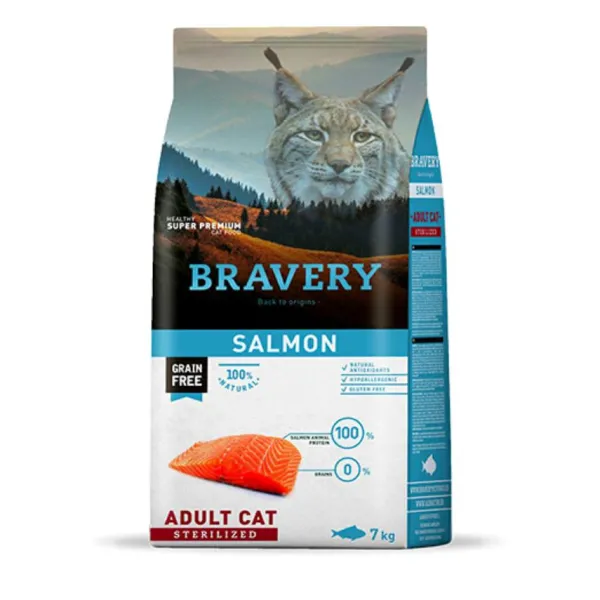 Clearance Bravery Salmon Adult Cat Sterilized Alimento Para Gato
