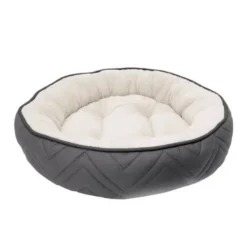 Hot Dogit Cama Para Perro Dreamwell Redonda Gris