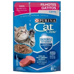 Hot Cat Chow Gatitos Carne Alimento H Medo Para Gatos