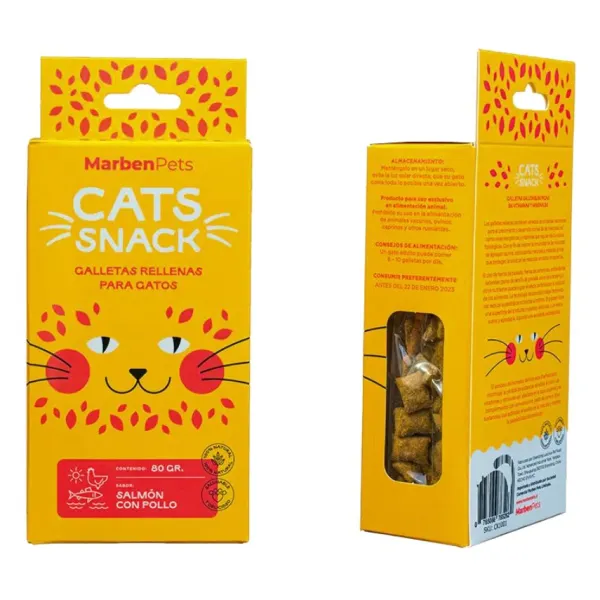 Online Marben Pets Cats Snack Galletas Rellenas Sabor Salm N Y Pollo