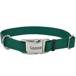 Coastal Collar Adjustable Dog With Metal Buckle, Hunter