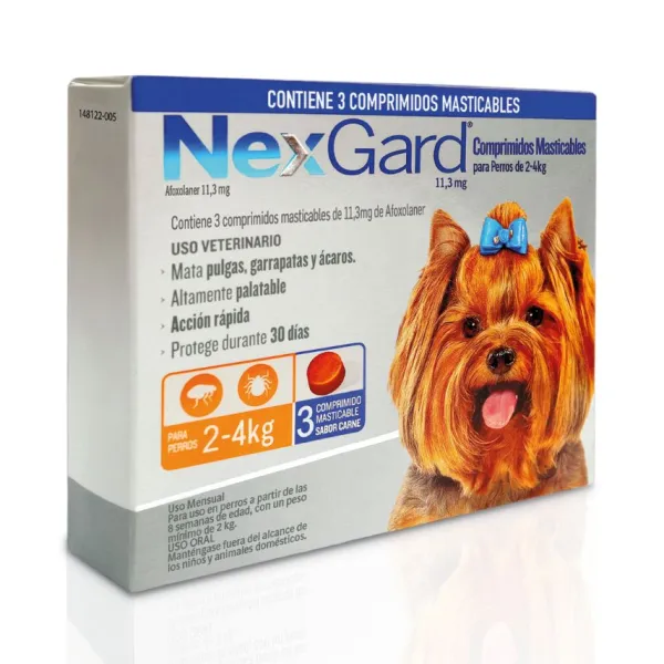 Best Nexgard Desparasitante Caja De 3 Comp Para Perros De 2 A 4 Kg