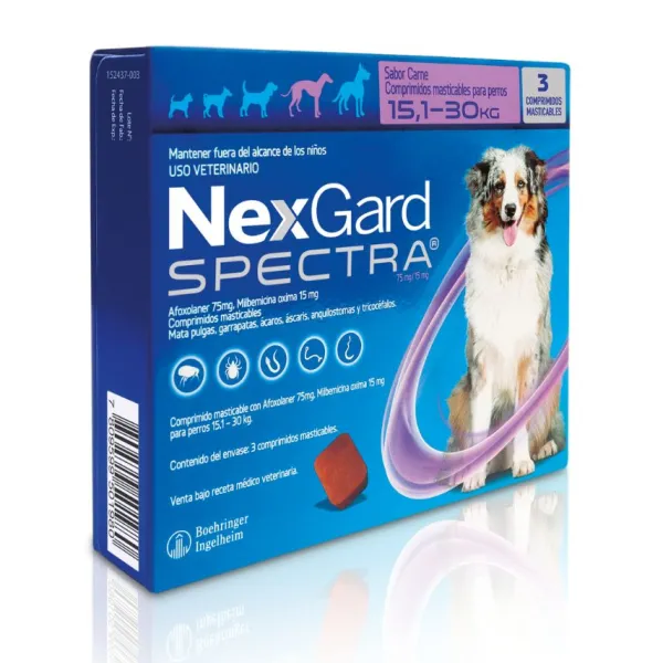 Best Nexgard Spectra Desparasitante 3Comp Para Perros De 15,1 A 30 Kg