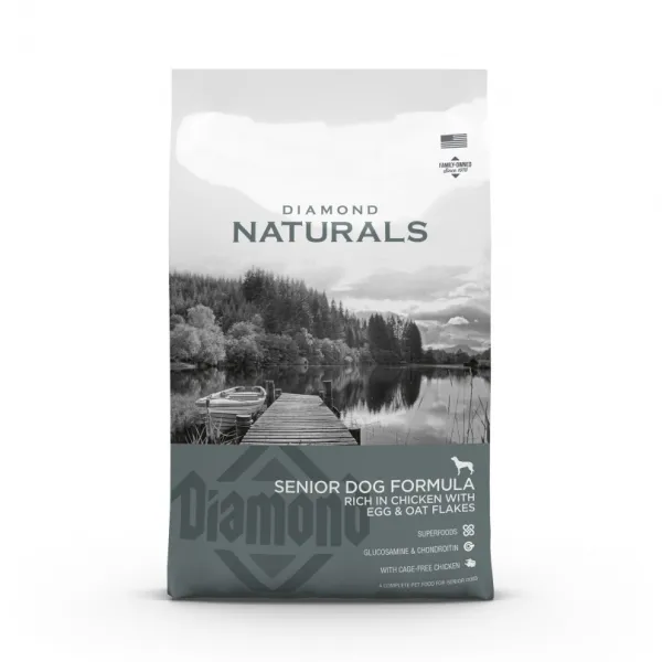New Diamond Naturals Senior Dog - Chicken, Egg & Oat Flakes