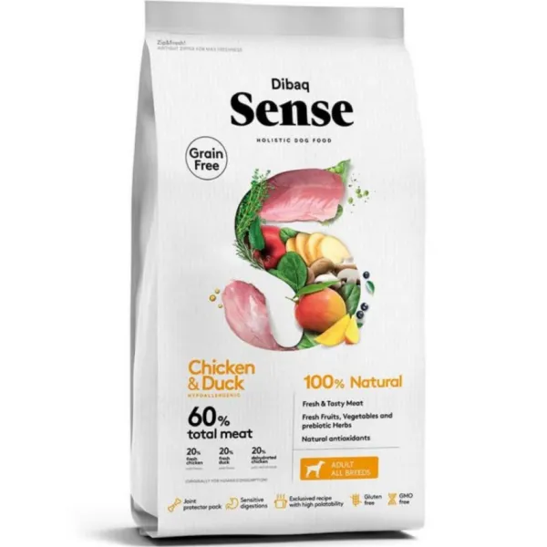New Dibaq Sense Adult Chicken & Duck Alimento Para Perro