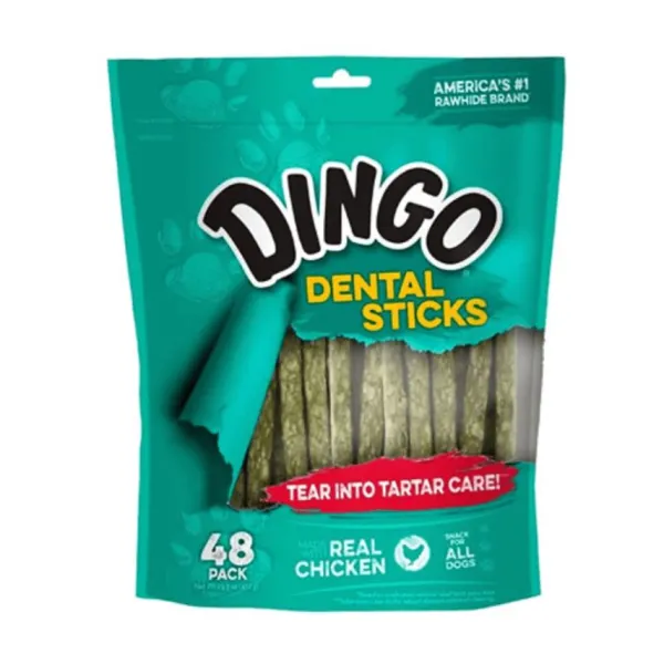 New Dingo Dental Stick Huesitos 48 Pk