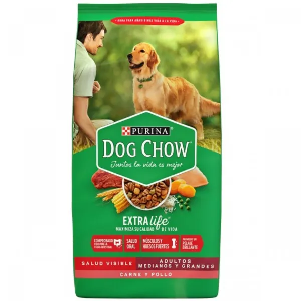 Online Dog Chow Adulto Medianos Y Grandes - Carne Pollo Alimento Para Perro