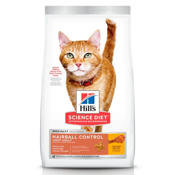 Clearance Hill's Hills Feline Adult Hairball Control Light 3.17 Kg