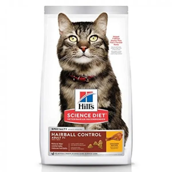 Clearance Hill's Hills Feline Adult Mature Hairball Control 7+ 1.58 Kg Alimento Para Gato