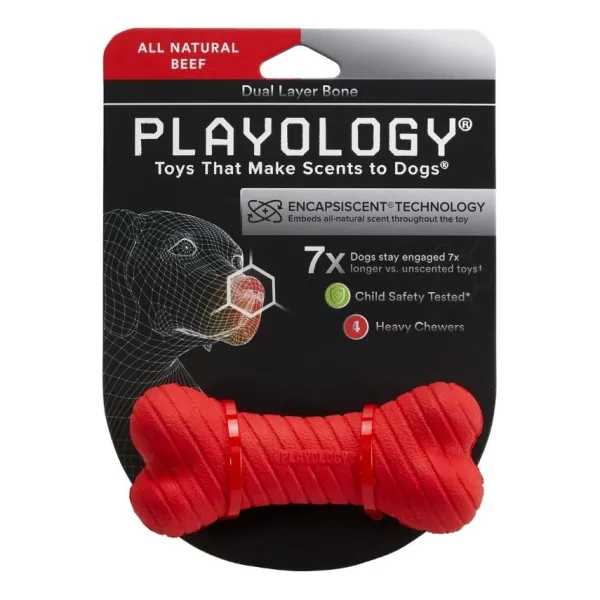 Discount Playology Hueso De Doble Capa Con Aroma A Carne