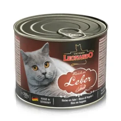 New Leonardo Lata Quality Selection Higado Alimento H Medo Para Gatos 200G