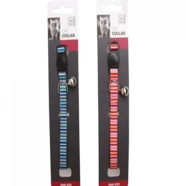 Mpets Lines Cat Collar Color Aleatorio ( Azul O Rojo )