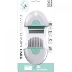 Sale Mpets Mini Peine Para Mascotas 2 En 1 Para Pelo Corto - Verde