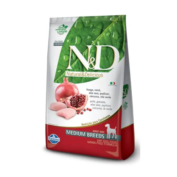 Outlet Natural&Delicious N&D Pollo Y Granada Adult Medium Alimento Para Perro