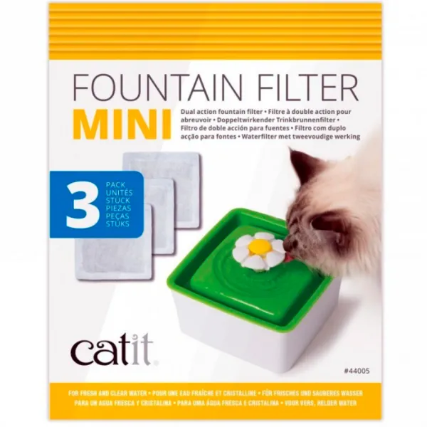 New Catit Pack Filtros Fuente Mini Flower Pack 3 Unidades