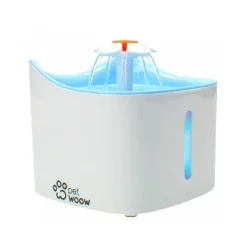 Discount Pet Woow Dispensador De Agua Para Mascotas - Blanco Con Azul