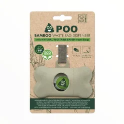 New Mpets Poo Bamboo Waste Bag Dispenser With Natural Vegetable Base Waste Bags