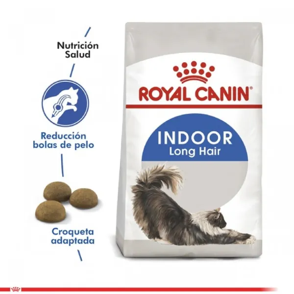 New Royal Canin Alimento Seco Gato Adulto Indoor Long Hair
