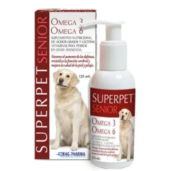 Clearance Drag Pharma Superpet Perro Senior Omega 3-6 125 Ml