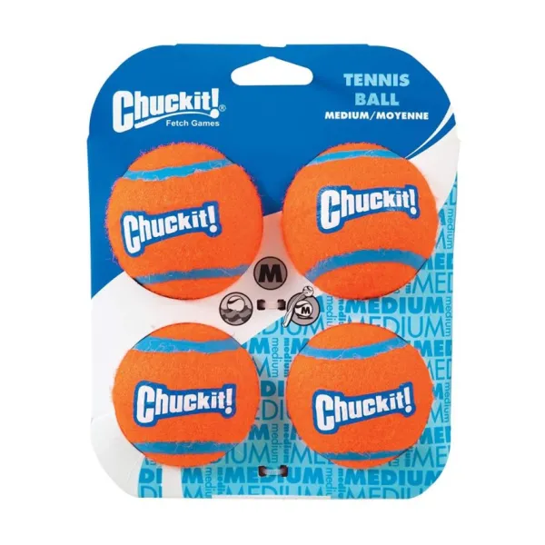 Clearance Chuckit Tennis Ball Medium4Pk 1 Un.