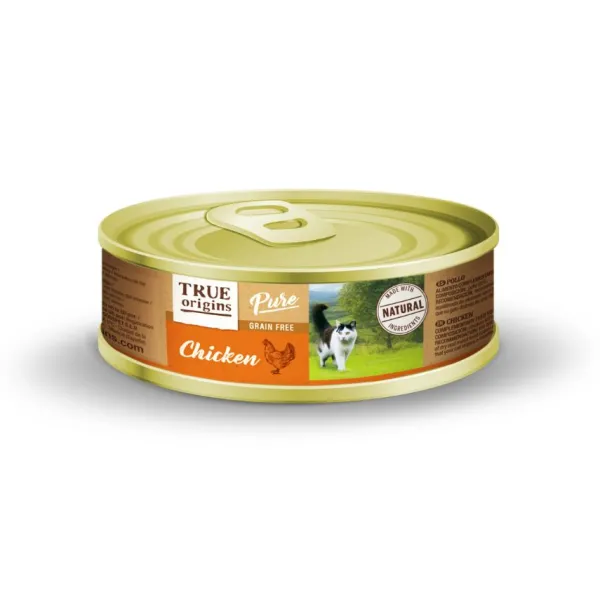Outlet True Origins Pure Cat Adulto Pollo Alimento H Medo Para Gatos 85 Gr