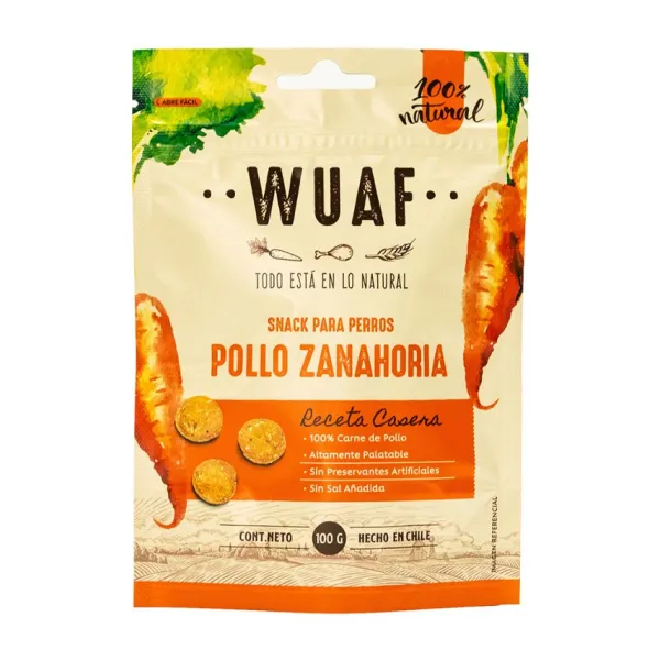 New Wuaf Pollo Zanahoria Snack 100G